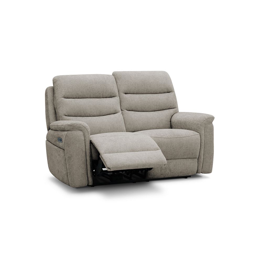 Jarrod 2 Seater Power Recliner with Adjustable Power Headrest and Lumbar Support in Hopsack Linen Fabric 2