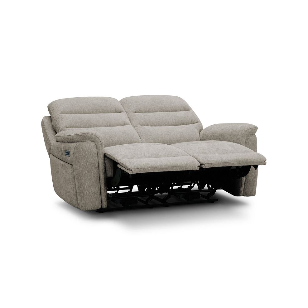 Jarrod 2 Seater Power Recliner with Adjustable Power Headrest and Lumbar Support in Hopsack Linen Fabric 6