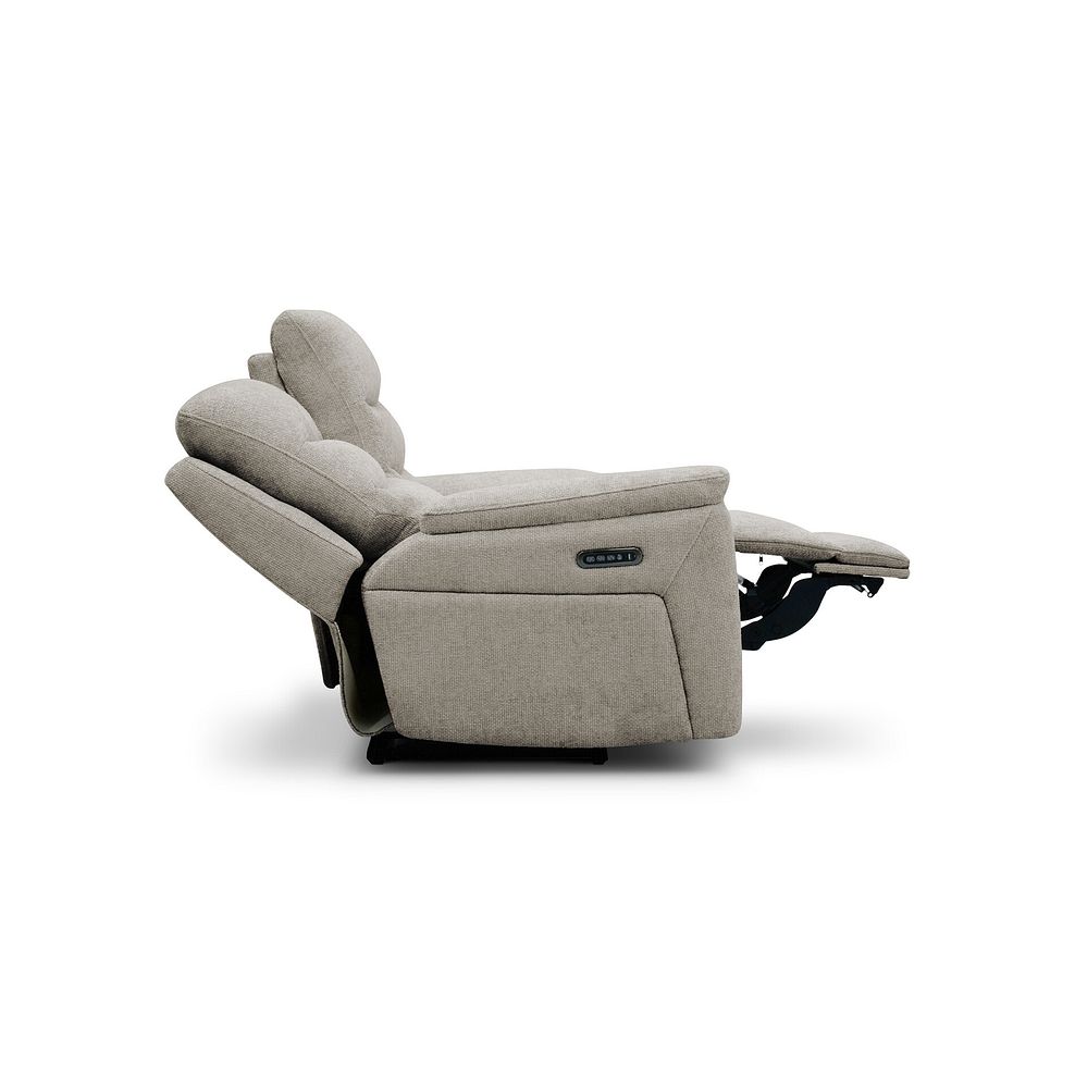 Jarrod 2 Seater Power Recliner with Adjustable Power Headrest and Lumbar Support in Hopsack Linen Fabric 9