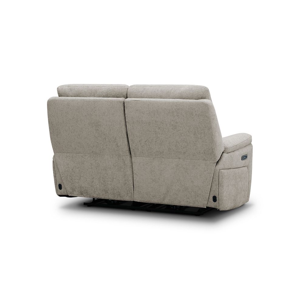 Jarrod 2 Seater Power Recliner with Adjustable Power Headrest and Lumbar Support in Hopsack Linen Fabric 12