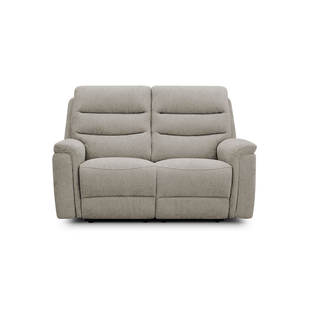Jarrod 2 Seater Power Recliner with Adjustable Power Headrest and Lumbar Support in Hopsack Linen Fabric 11