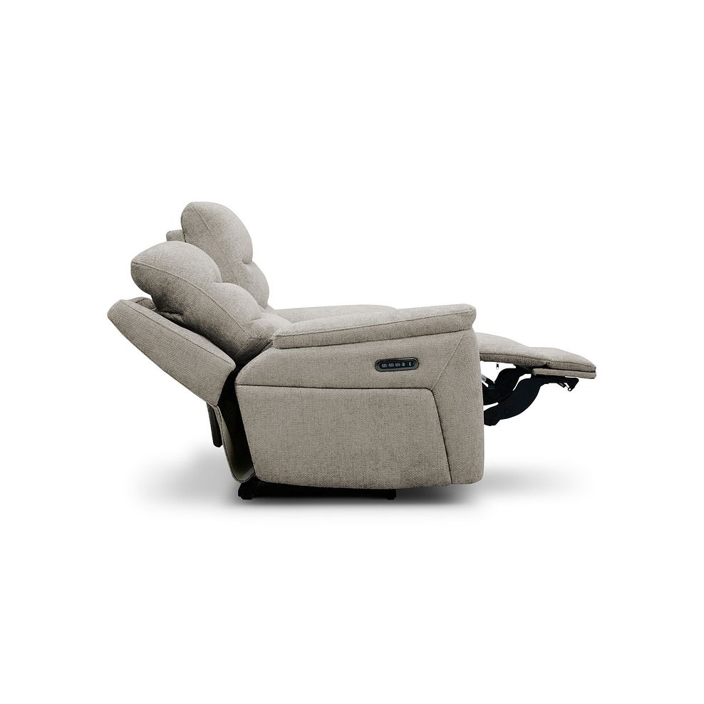 Jarrod 2 Seater Power Recliner with Adjustable Power Headrest and Lumbar Support in Hopsack Linen Fabric 10
