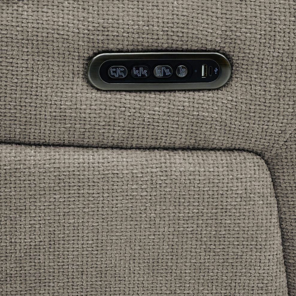 Jarrod 2 Seater Power Recliner with Adjustable Power Headrest and Lumbar Support in Hopsack Linen Fabric 14