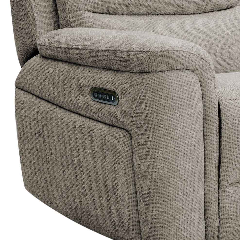 Jarrod 2 Seater Power Recliner with Adjustable Power Headrest and Lumbar Support in Hopsack Linen Fabric 17