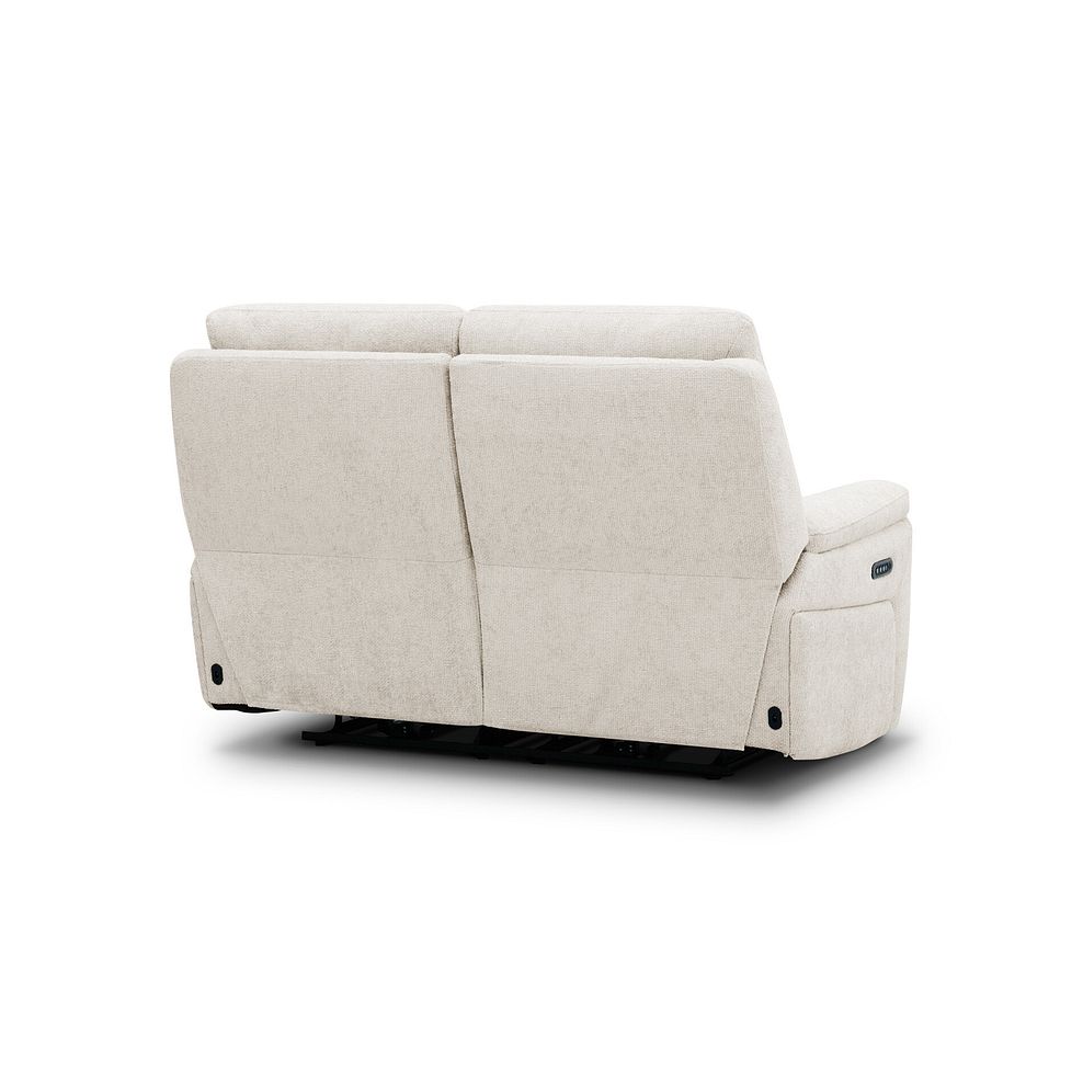 Jarrod 2 Seater Power Recliner with Adjustable Power Headrest and Lumbar Support in Hopsack Natural Fabric 12