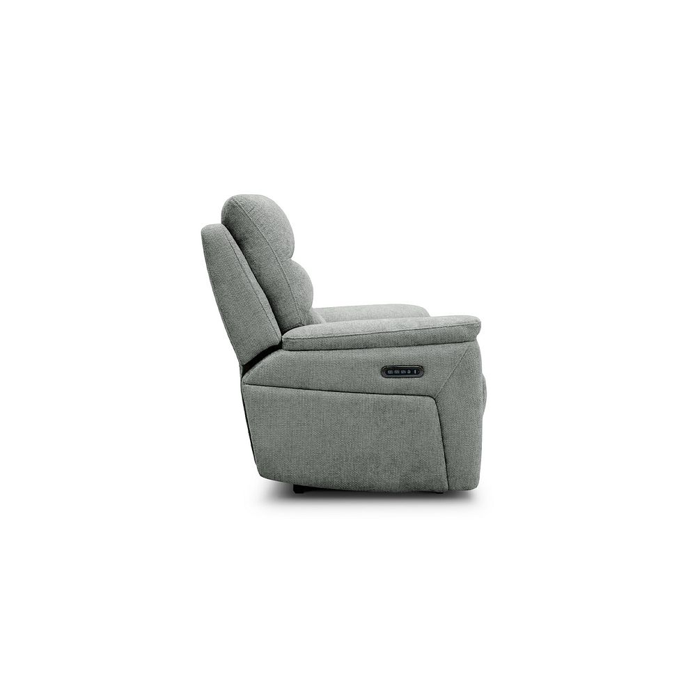 Jarrod 2 Seater Power Recliner with Adjustable Power Headrest and Lumbar Support in Hopsack Platinum Fabric 8