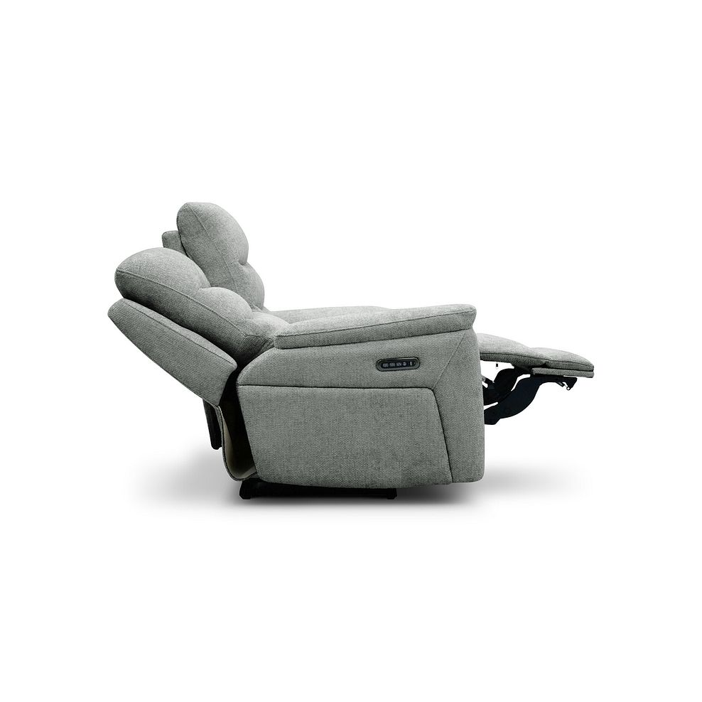 Jarrod 2 Seater Power Recliner with Adjustable Power Headrest and Lumbar Support in Hopsack Platinum Fabric 9