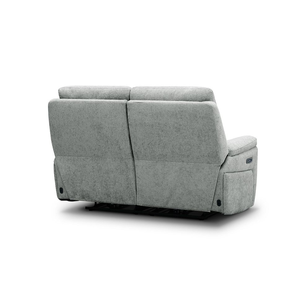 Jarrod 2 Seater Power Recliner with Adjustable Power Headrest and Lumbar Support in Hopsack Platinum Fabric 12