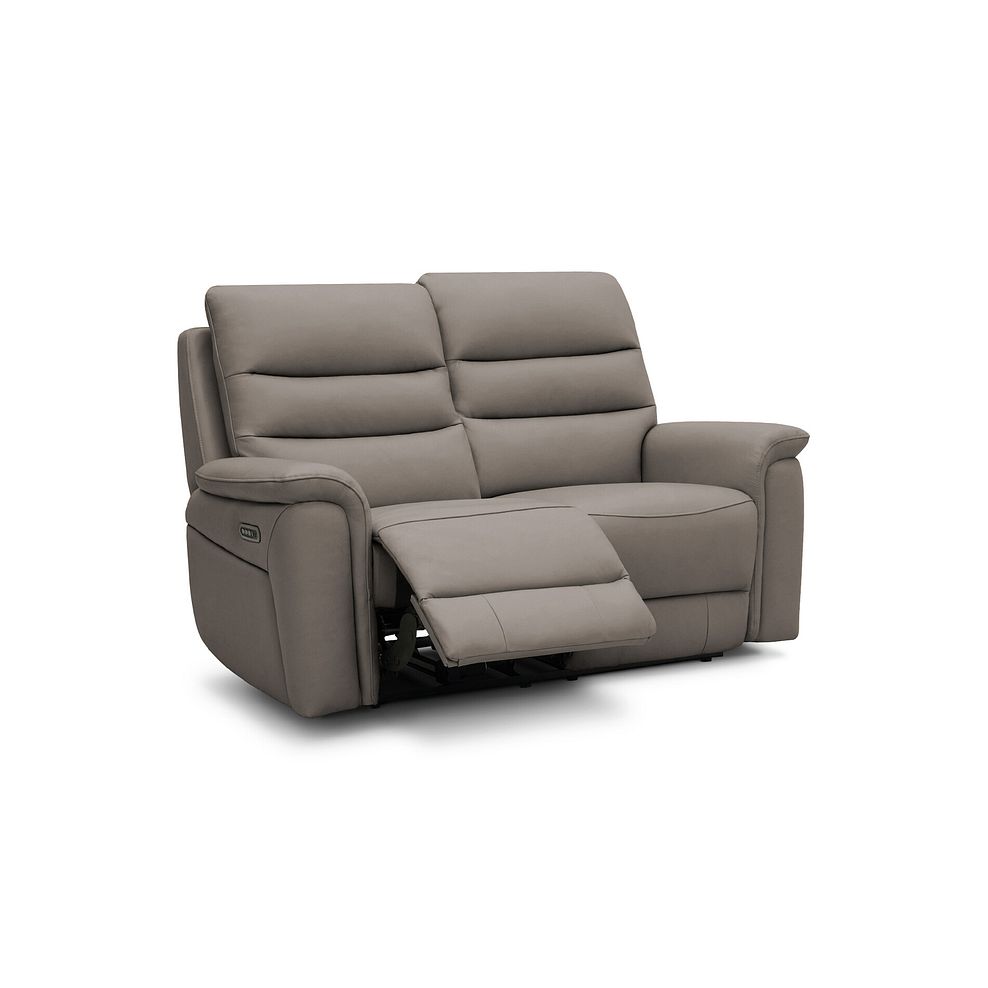 Jarrod 2 Seater Power Recliner with Adjustable Power Headrest and Lumbar Support in Oyster Leather 2