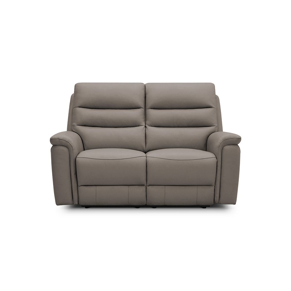 Jarrod 2 Seater Power Recliner with Adjustable Power Headrest and Lumbar Support in Oyster Leather 6