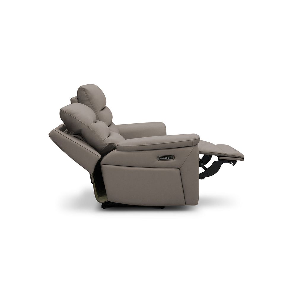 Jarrod 2 Seater Power Recliner with Adjustable Power Headrest and Lumbar Support in Oyster Leather 8
