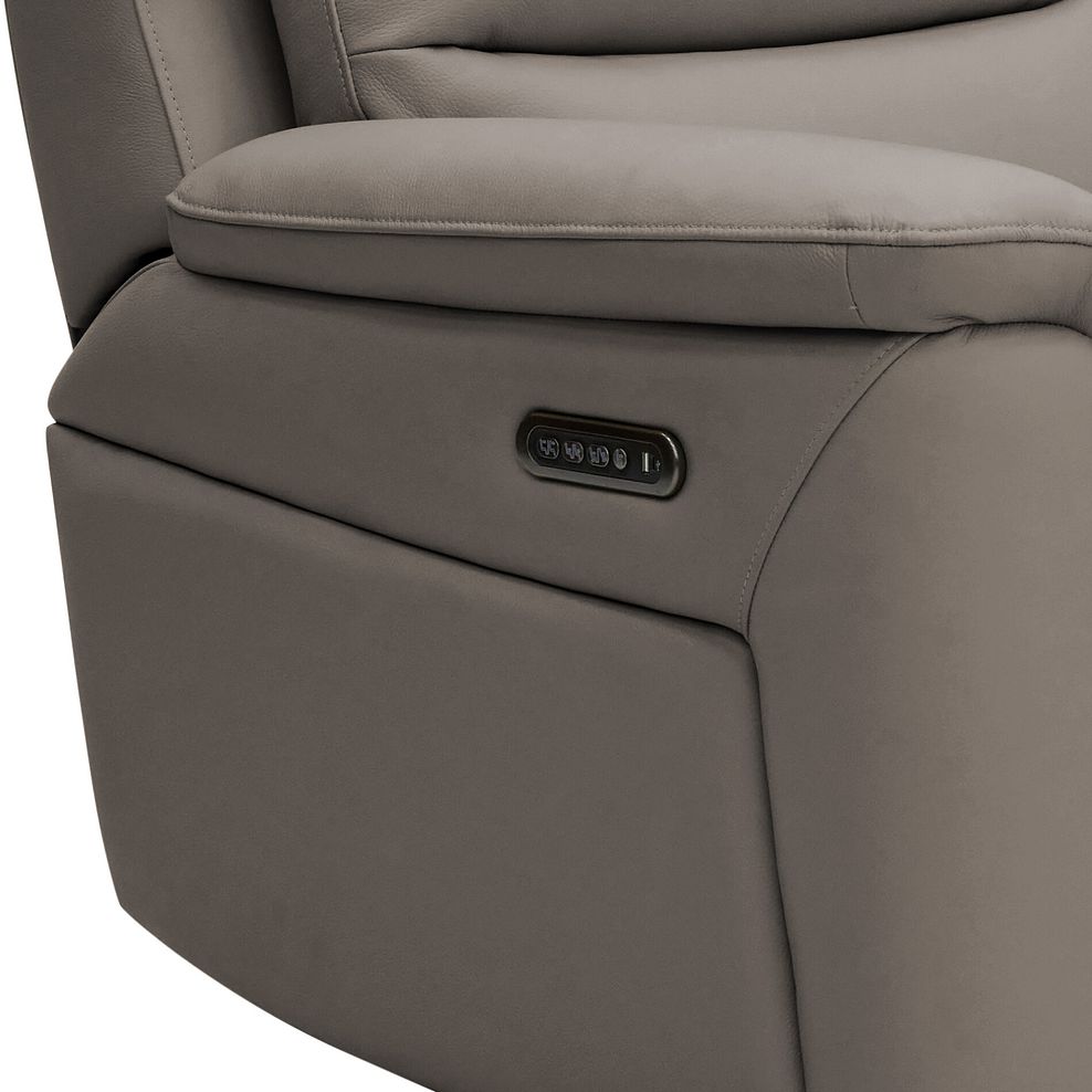 Jarrod 2 Seater Power Recliner with Adjustable Power Headrest and Lumbar Support in Oyster Leather 11