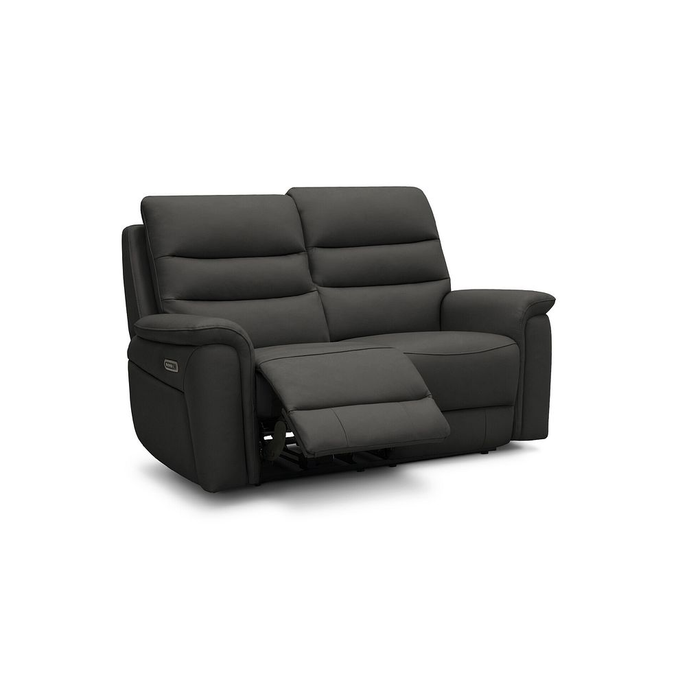 Jarrod 2 Seater Power Recliner with Adjustable Power Headrest and Lumbar Support in Storm Leather 2