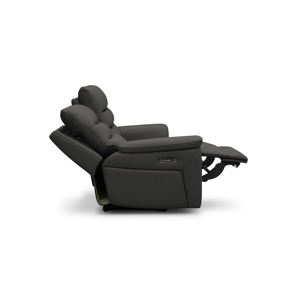 Jarrod 2 Seater Power Recliner with Adjustable Power Headrest and Lumbar Support in Storm Leather 8