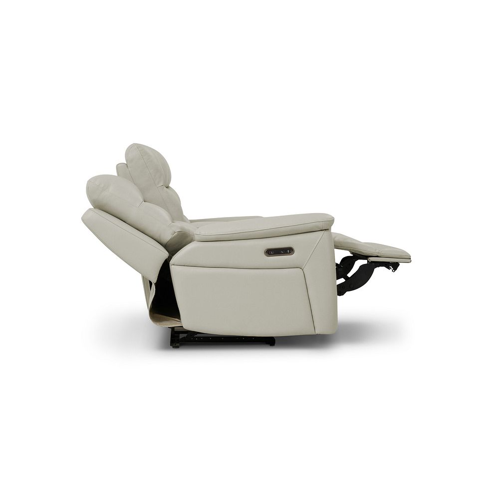 Jarrod 2 Seater Power Recliner with Console in Bone China Leather 7