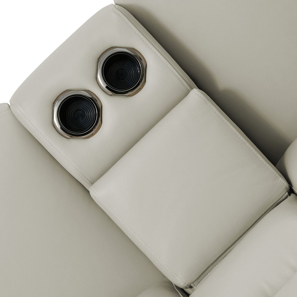 Jarrod 2 Seater Power Recliner with Console in Bone China Leather 15