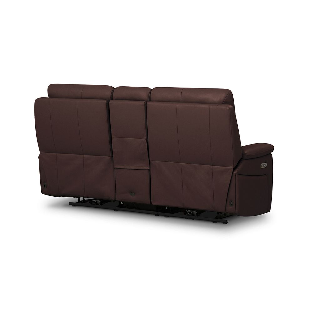 Jarrod 2 Seater Power Recliner with Console in Chestnut Leather 9
