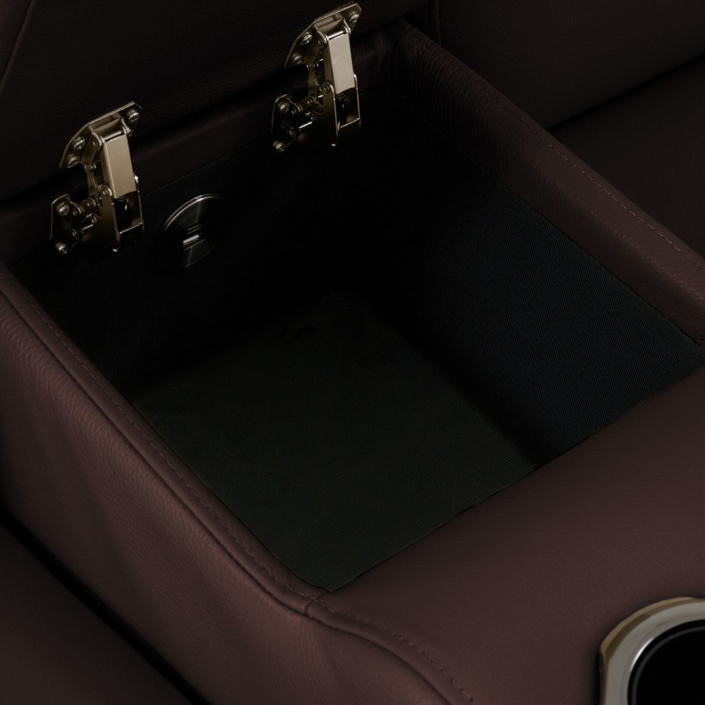 Jarrod 2 Seater Power Recliner with Console in Chestnut Leather 14