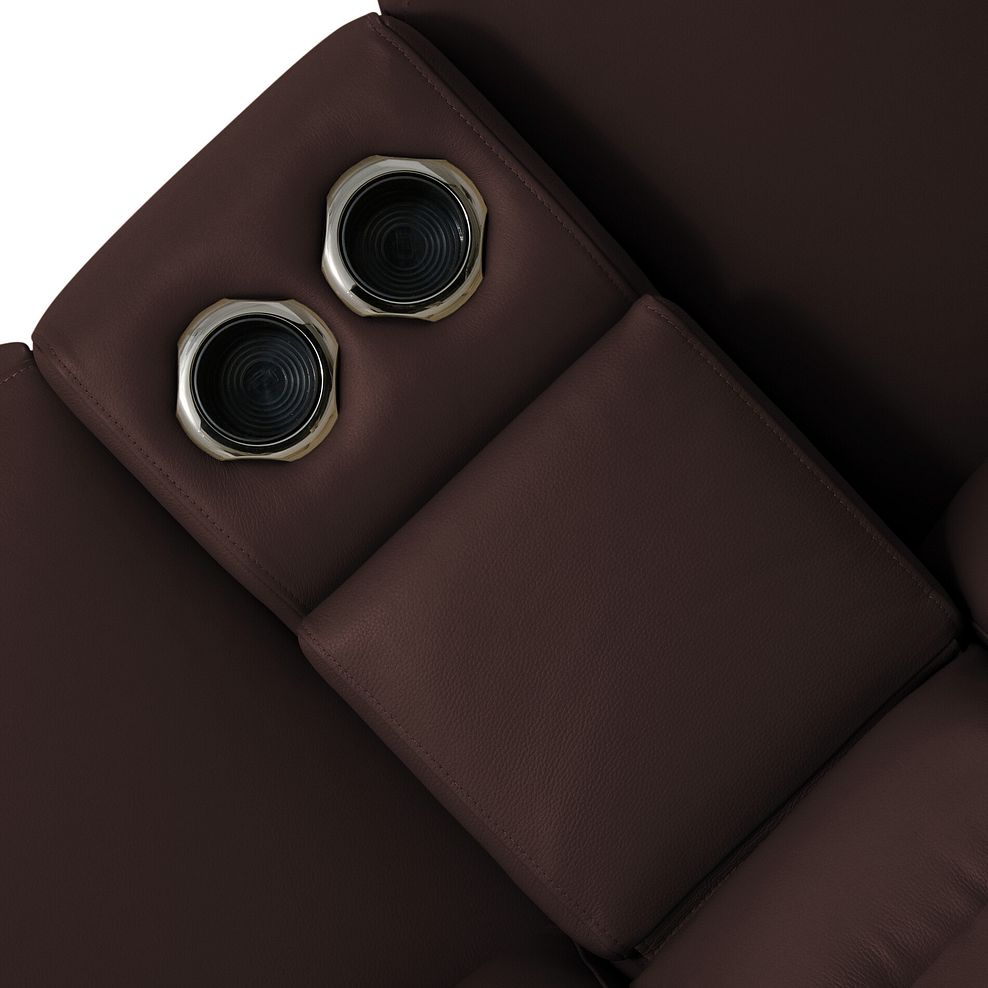 Jarrod 2 Seater Power Recliner with Console in Chestnut Leather 15
