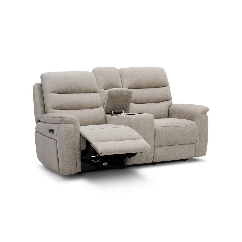 Jarrod 2 Seater Power Recliner with Console in Darwin Mink Fabric 3