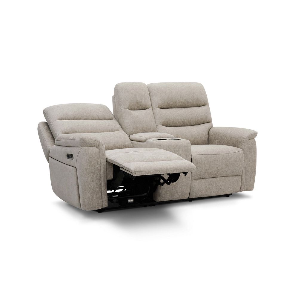 Jarrod 2 Seater Power Recliner with Console in Darwin Mink Fabric 4