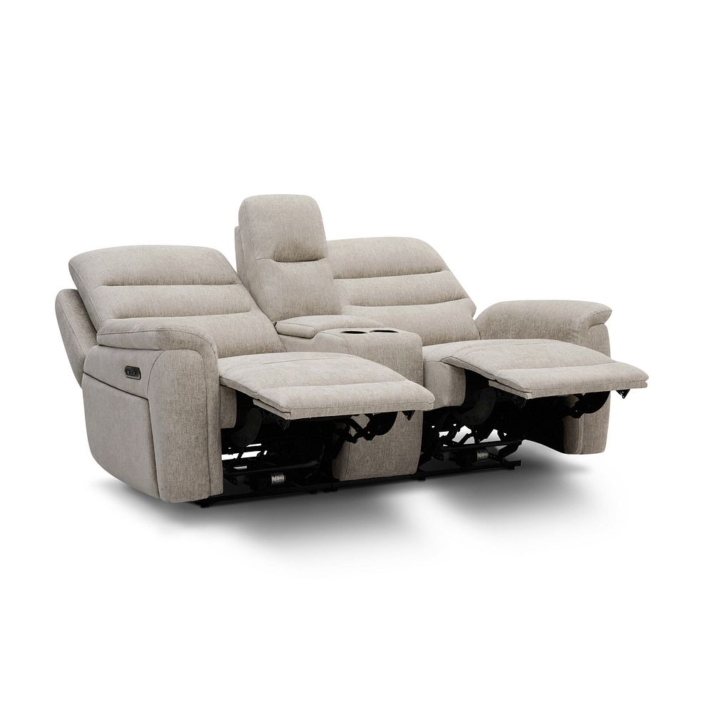 Jarrod 2 Seater Power Recliner with Console in Darwin Mink Fabric 5