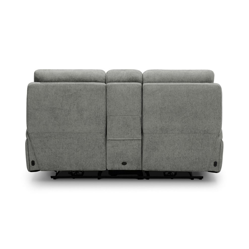 Jarrod 2 Seater Power Recliner with Console in Darwin Mushroom Fabric 7