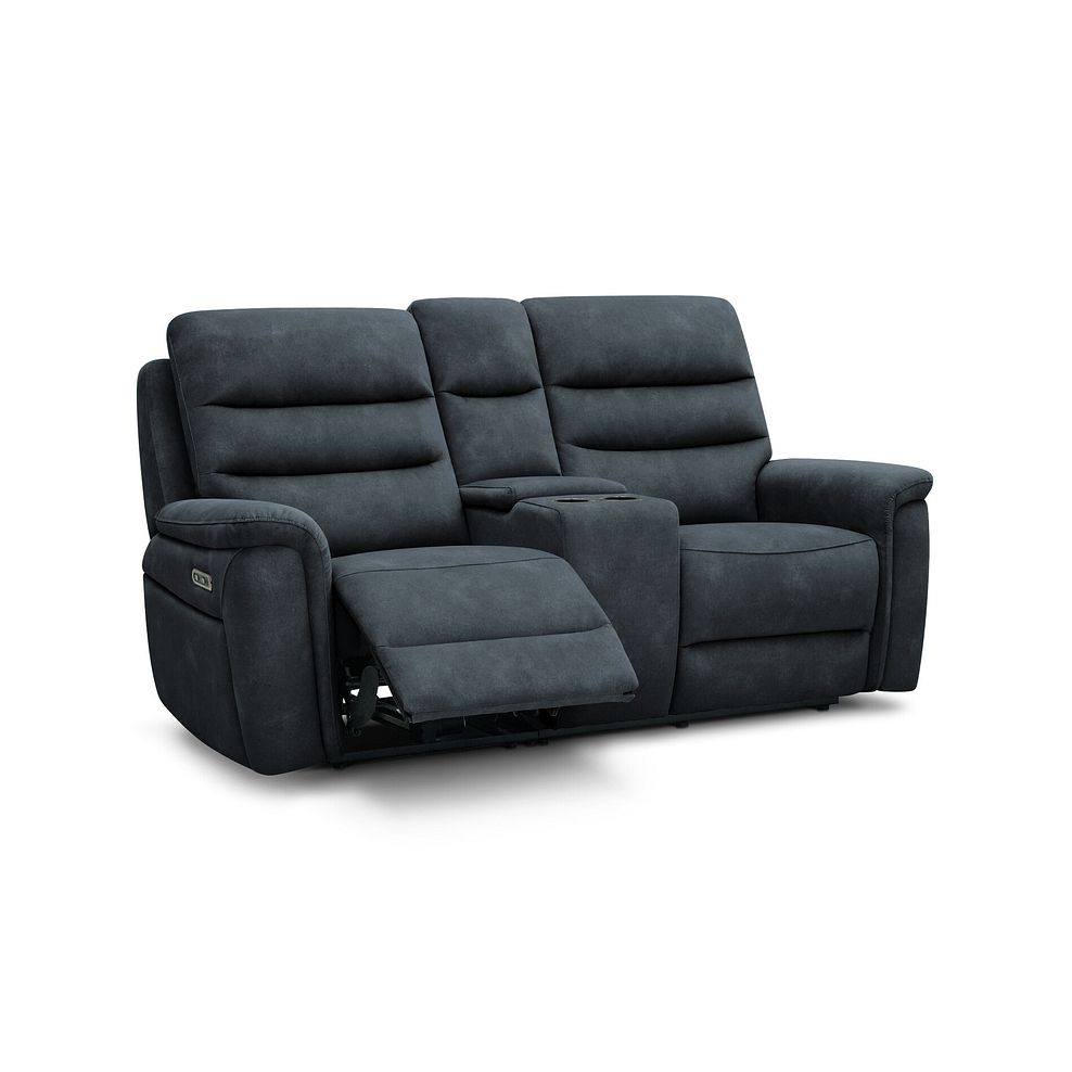 Jarrod 2 Seater Power Recliner with Console in Dexter Shadow Fabric 2