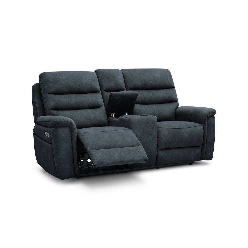 Jarrod 2 Seater Power Recliner with Console in Dexter Shadow Fabric 3