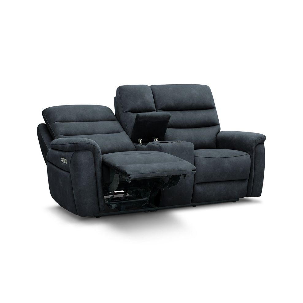 Jarrod 2 Seater Power Recliner with Console in Dexter Shadow Fabric 4