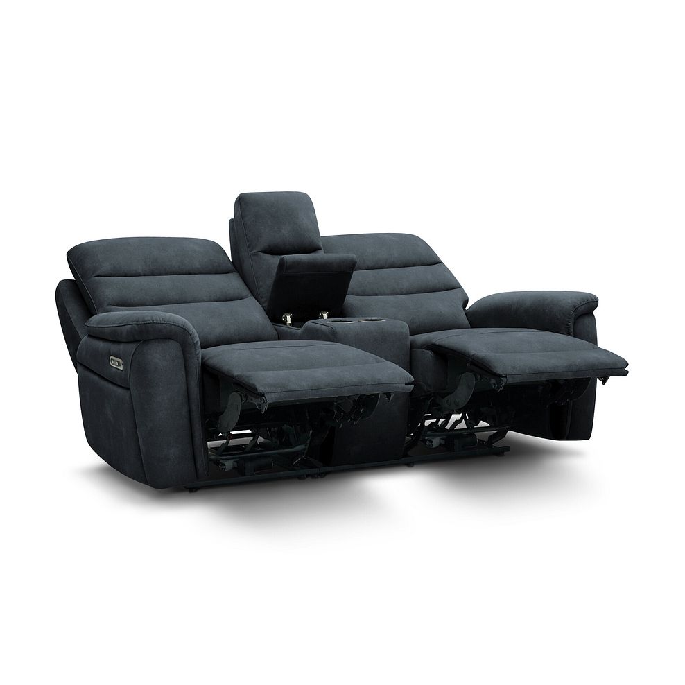 Jarrod 2 Seater Power Recliner with Console in Dexter Shadow Fabric 5