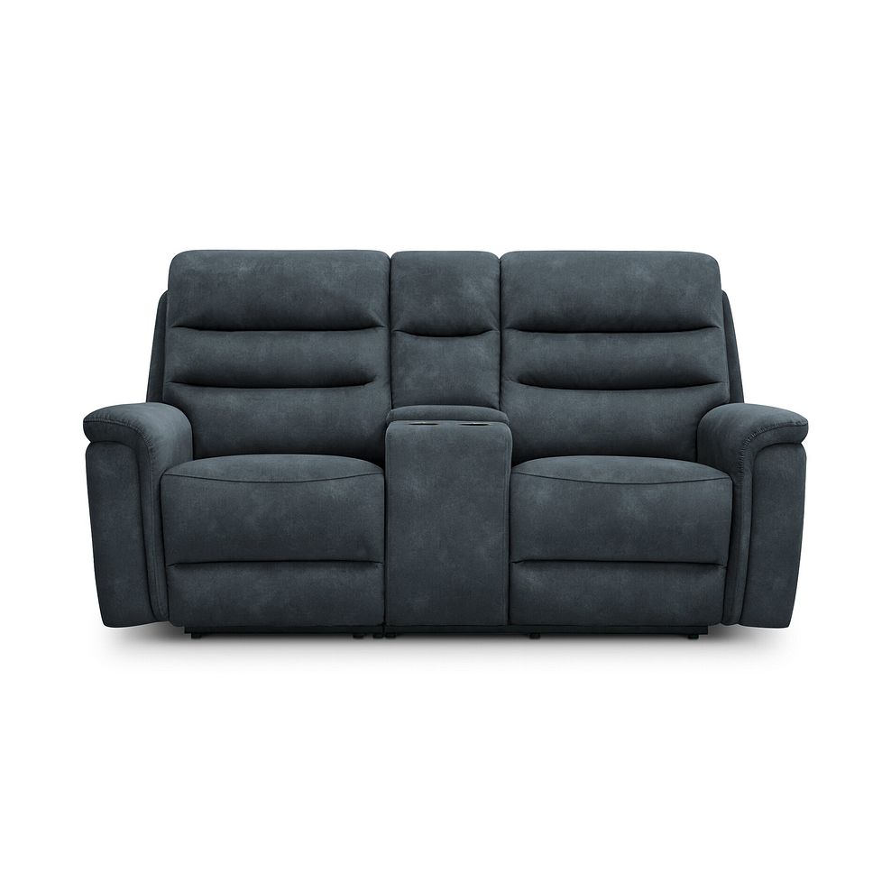 Jarrod 2 Seater Power Recliner with Console in Dexter Shadow Fabric 6