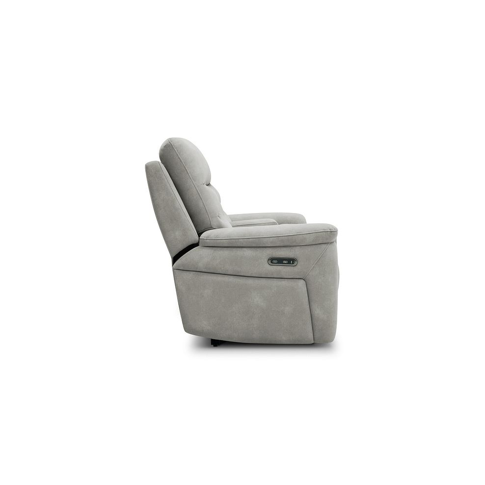 Jarrod 2 Seater Power Recliner with Console in Dexter Stone Fabric 7