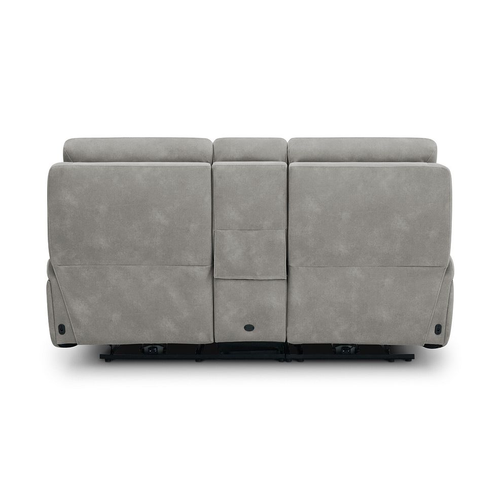 Jarrod 2 Seater Power Recliner with Console in Dexter Stone Fabric 9