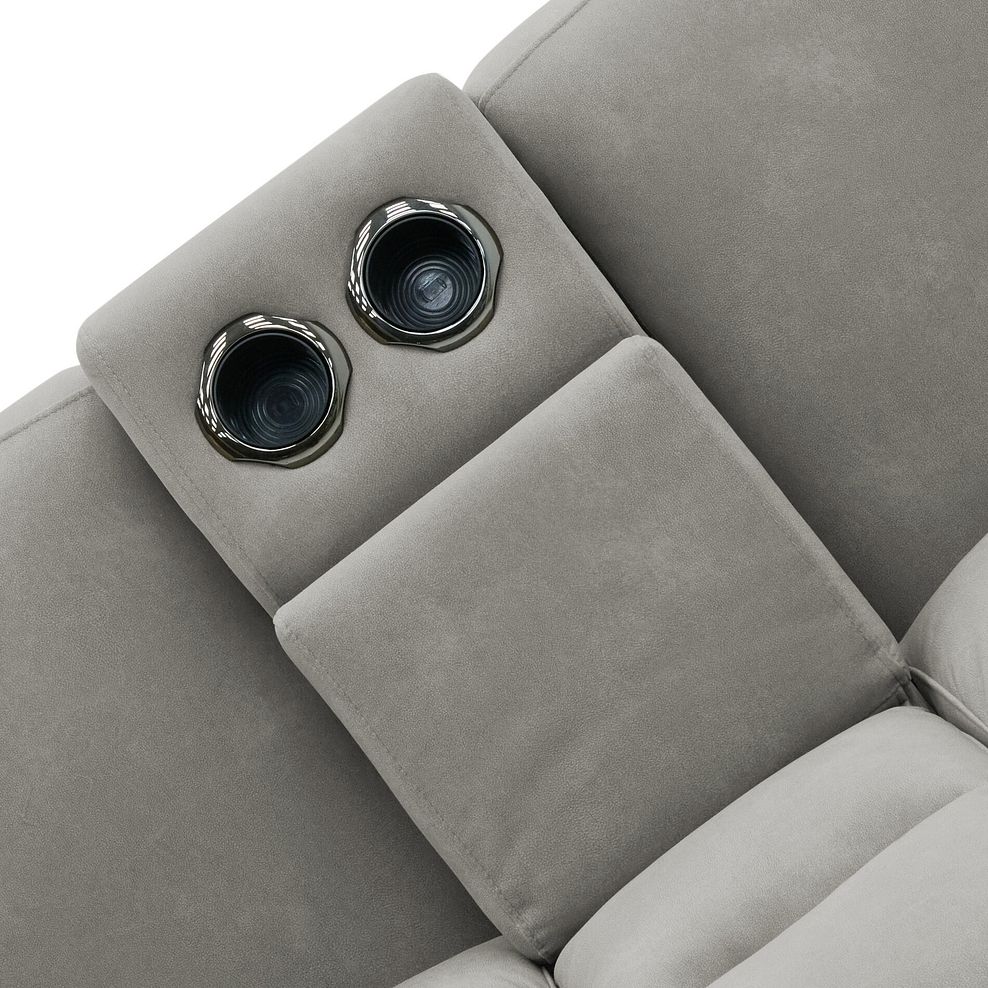 Jarrod 2 Seater Power Recliner with Console in Dexter Stone Fabric 16