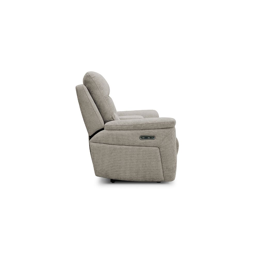 Jarrod 2 Seater Power Recliner with Console in Hopsack Linen 13