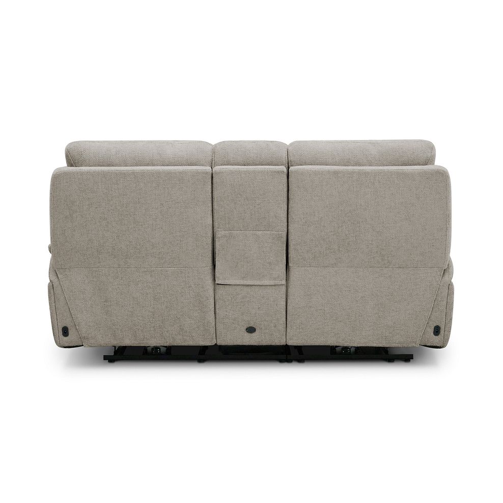 Jarrod 2 Seater Power Recliner with Console in Hopsack Linen 16