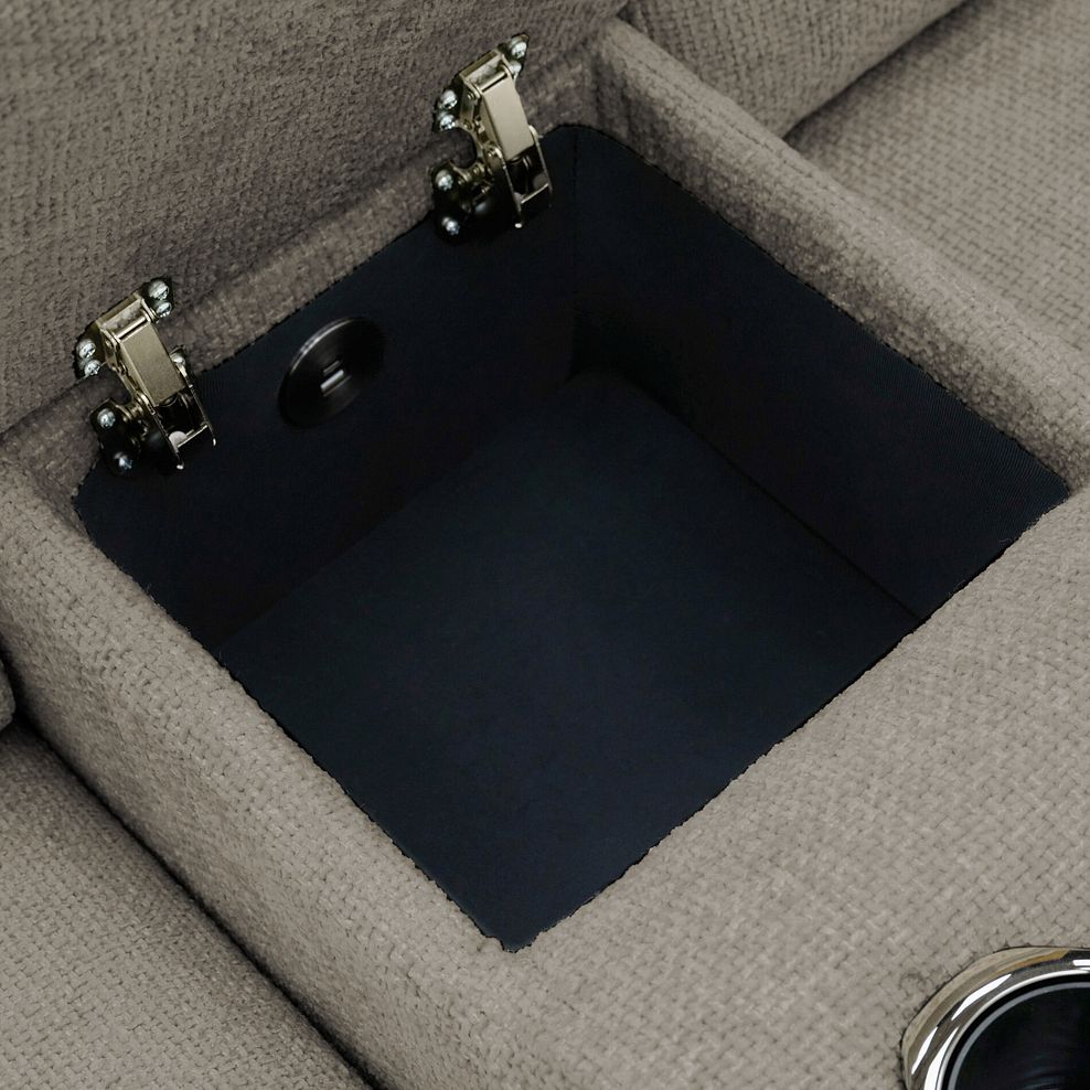 Jarrod 2 Seater Power Recliner with Console in Hopsack Linen 21