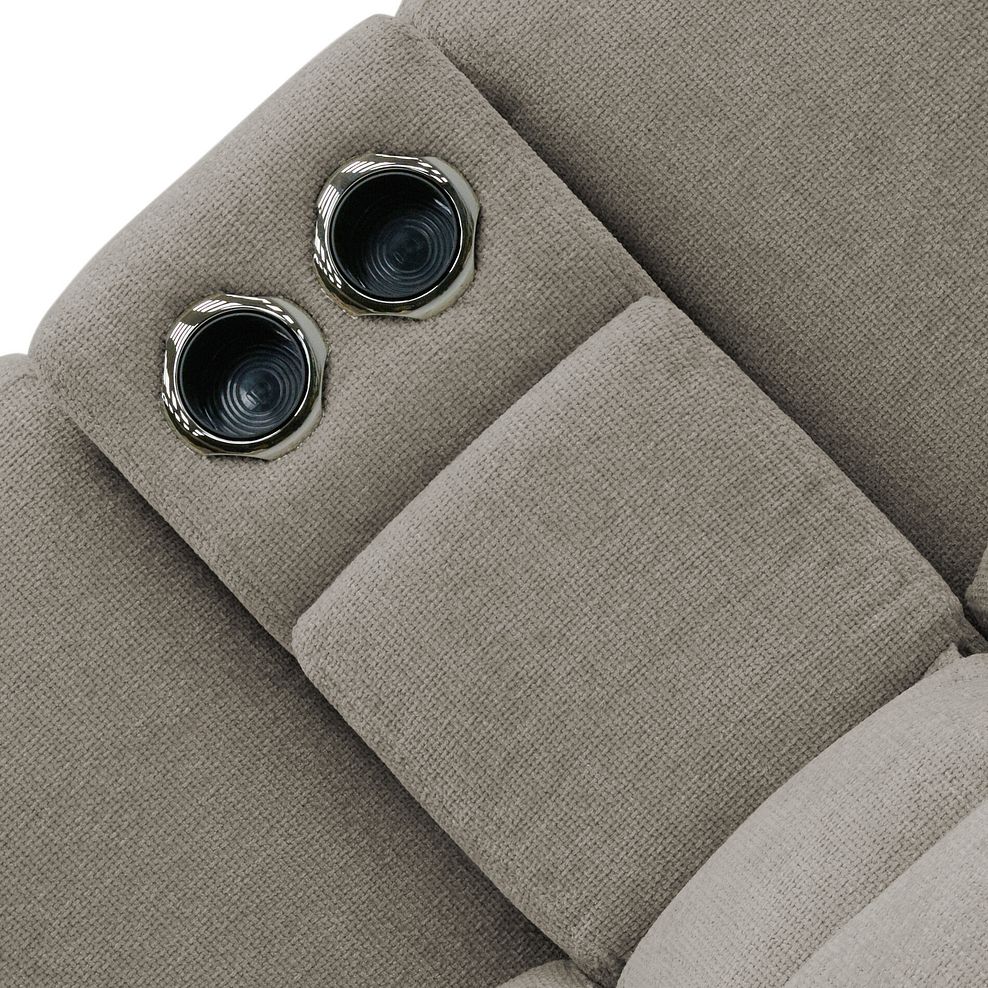 Jarrod 2 Seater Power Recliner with Console in Hopsack Linen 22