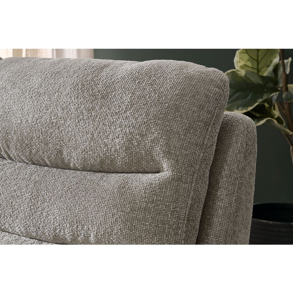 Jarrod 2 Seater Power Recliner with Console in Hopsack Linen 6
