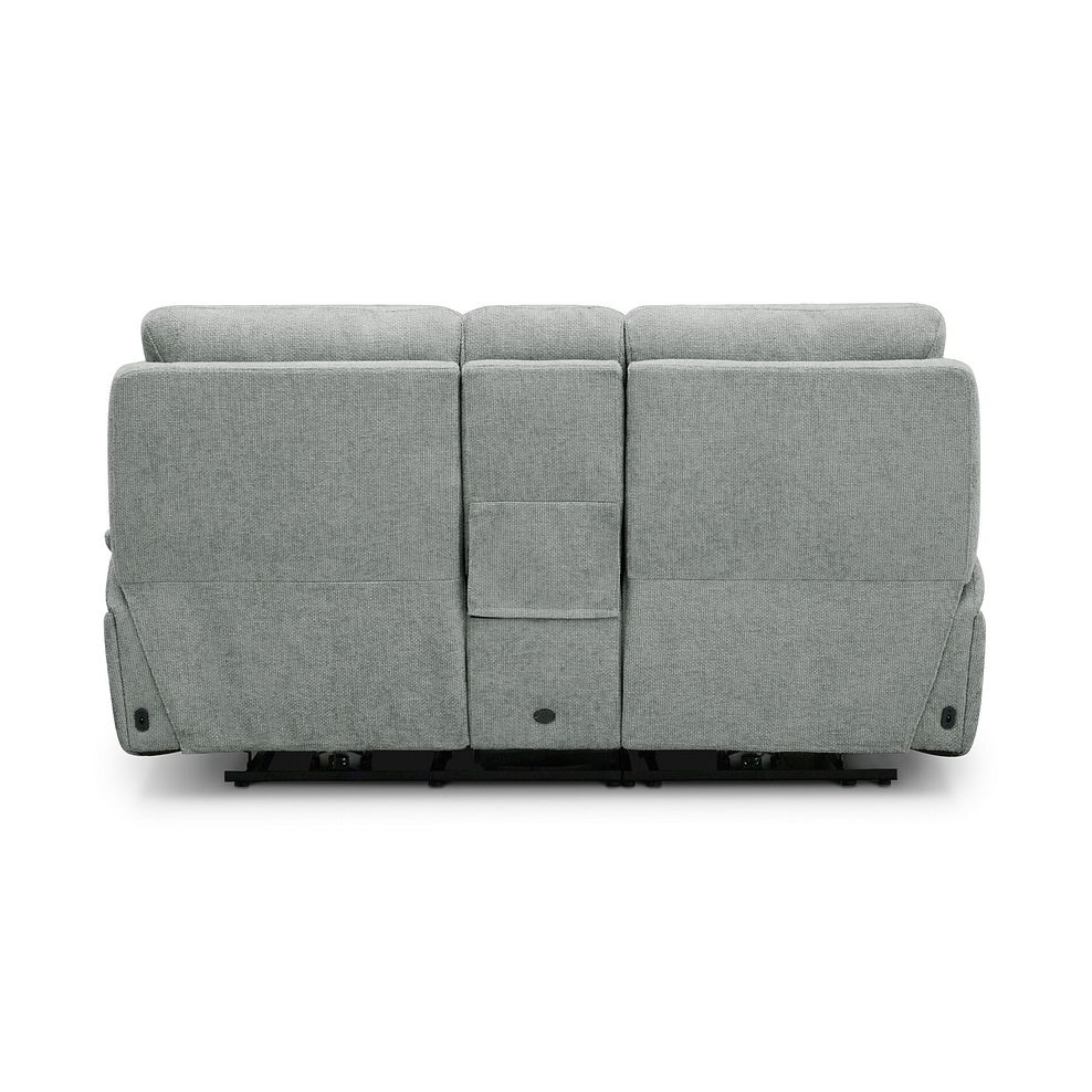 Jarrod 2 Seater Power Recliner with Console in Hopsack Platinum Fabric 10