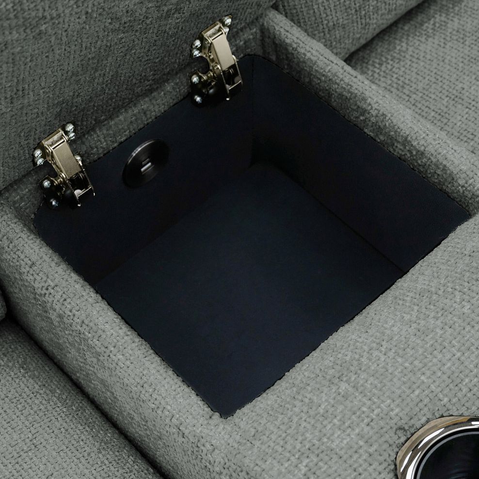 Jarrod 2 Seater Power Recliner with Console in Hopsack Platinum Fabric 15