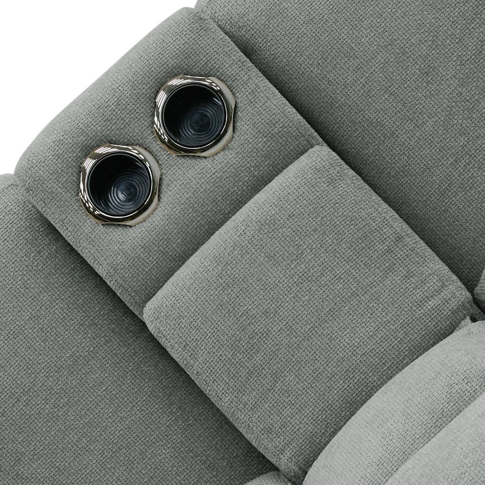 Jarrod 2 Seater Power Recliner with Console in Hopsack Platinum Fabric 16
