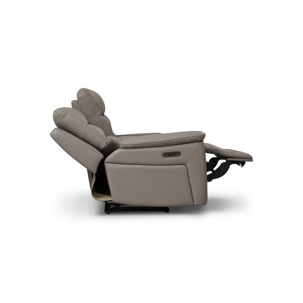 Jarrod 2 Seater Power Recliner with Console in Oyster Leather 7