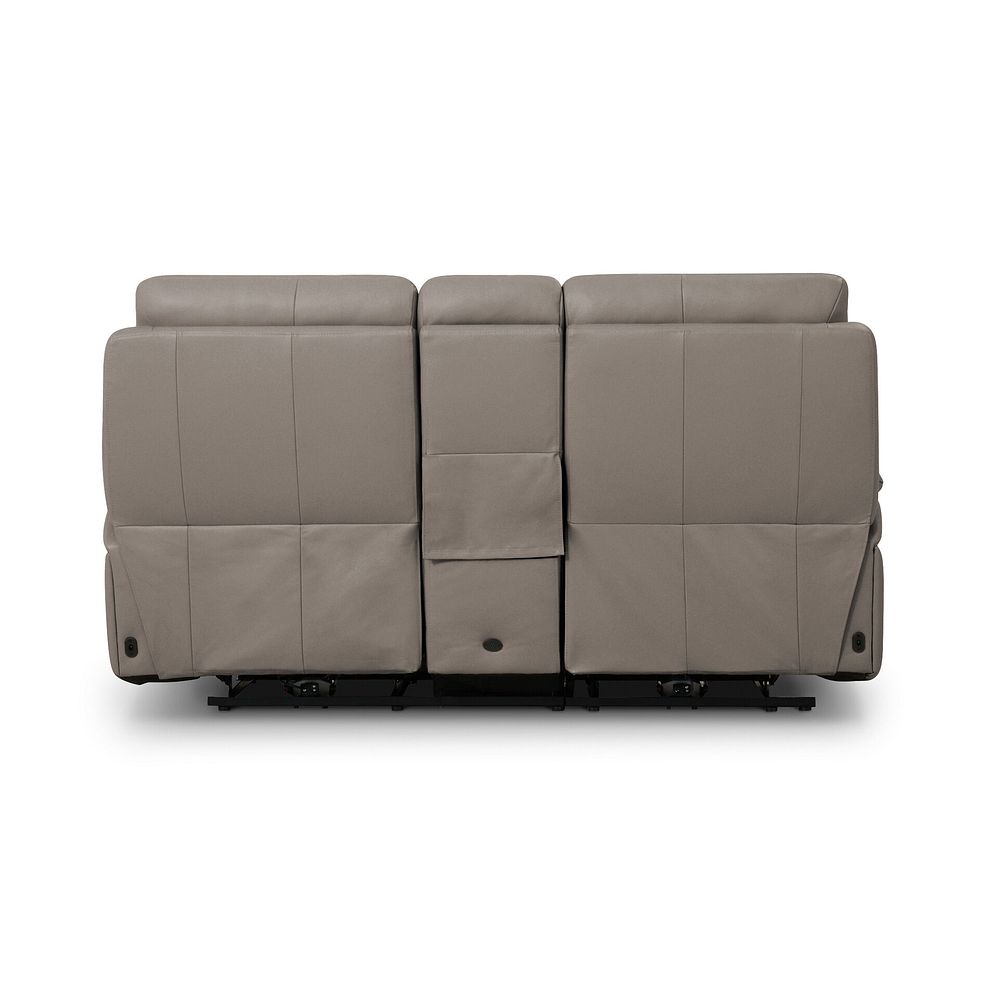 Jarrod 2 Seater Power Recliner with Console in Oyster Leather 8