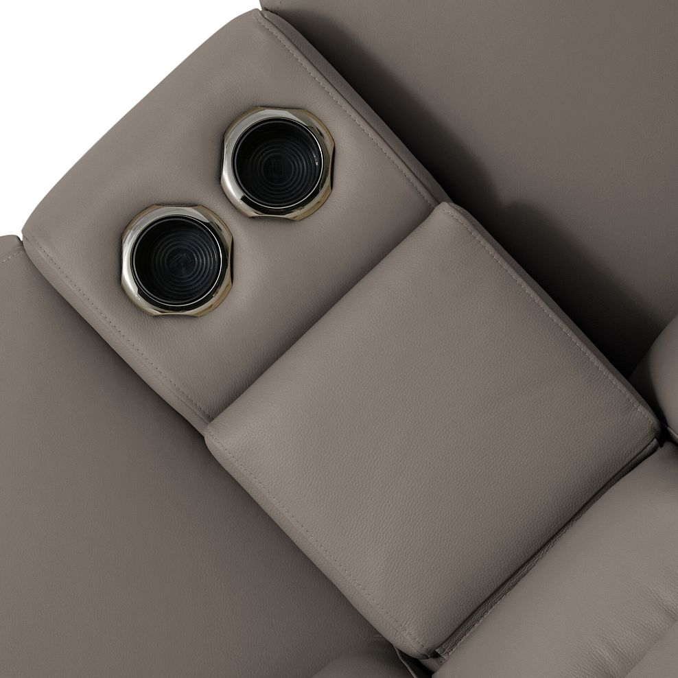 Jarrod 2 Seater Power Recliner with Console in Oyster Leather 15