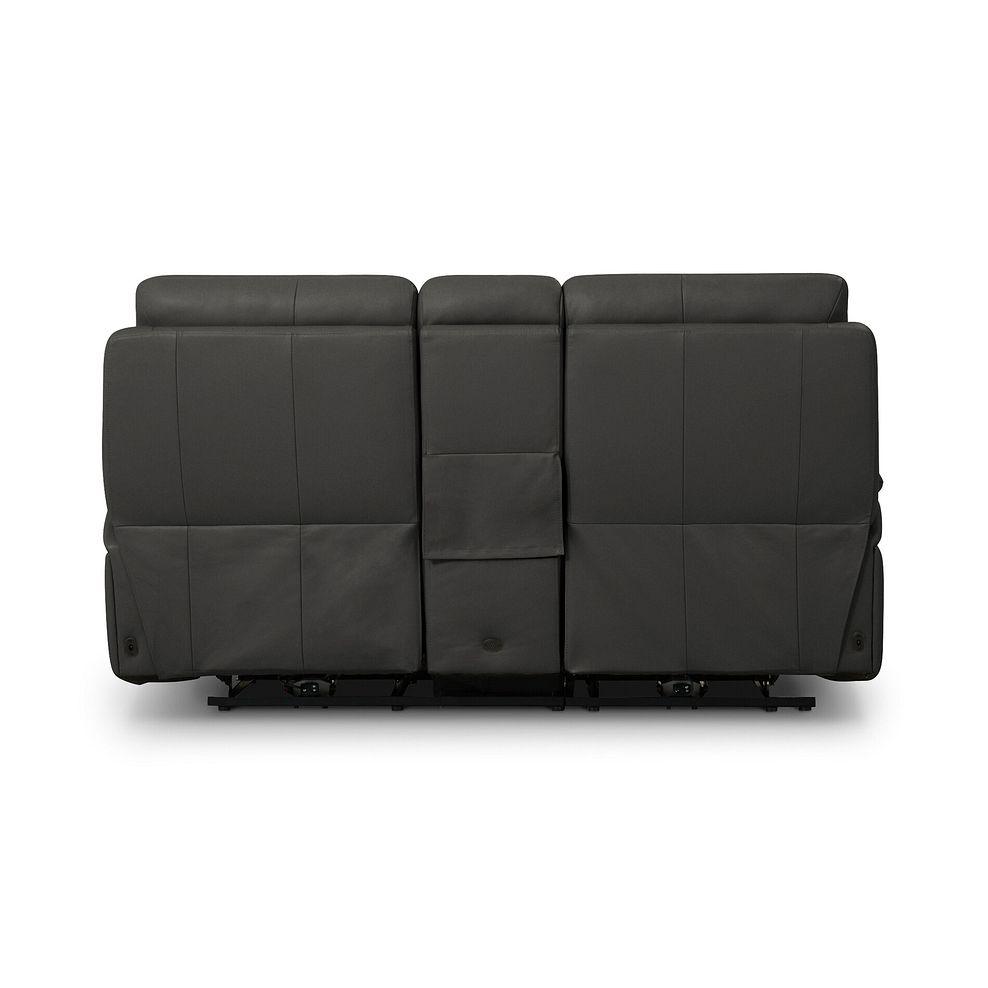 Jarrod 2 Seater Power Recliner with Console in Storm Leather 8