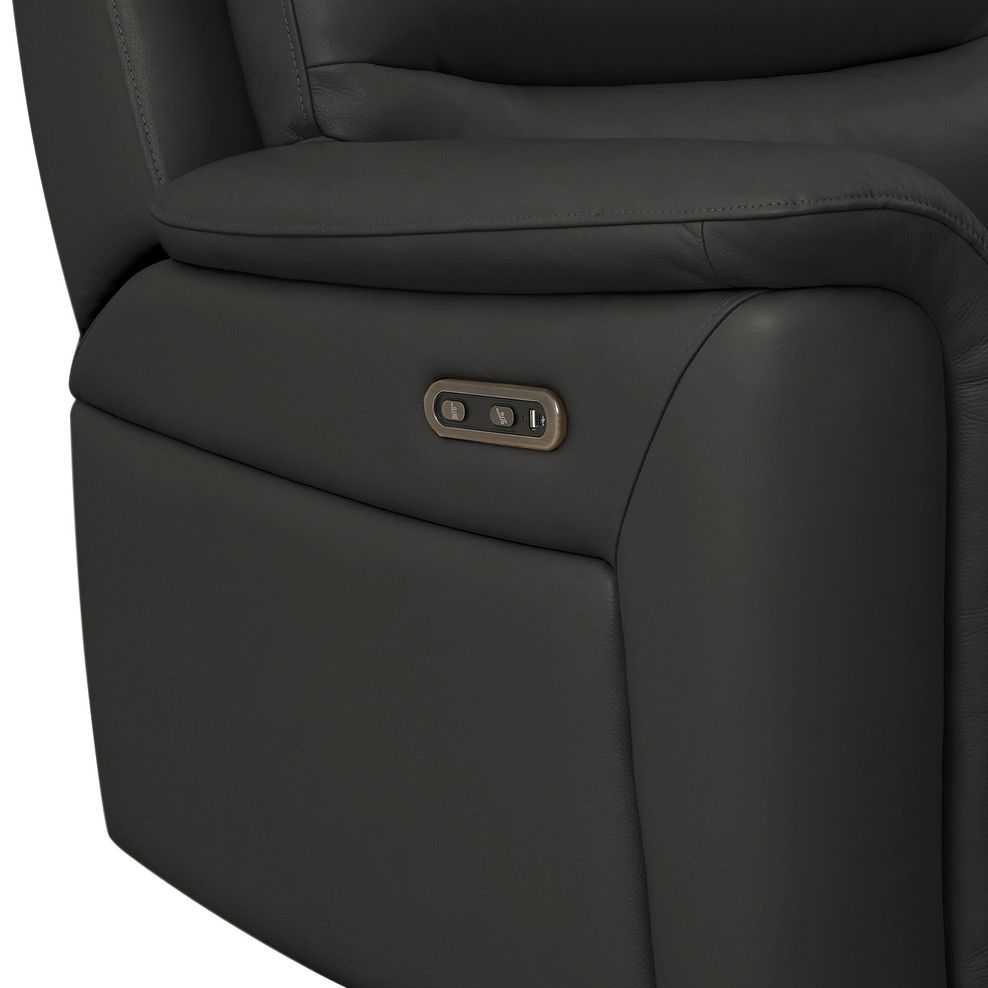 Jarrod 2 Seater Power Recliner with Console in Storm Leather 11