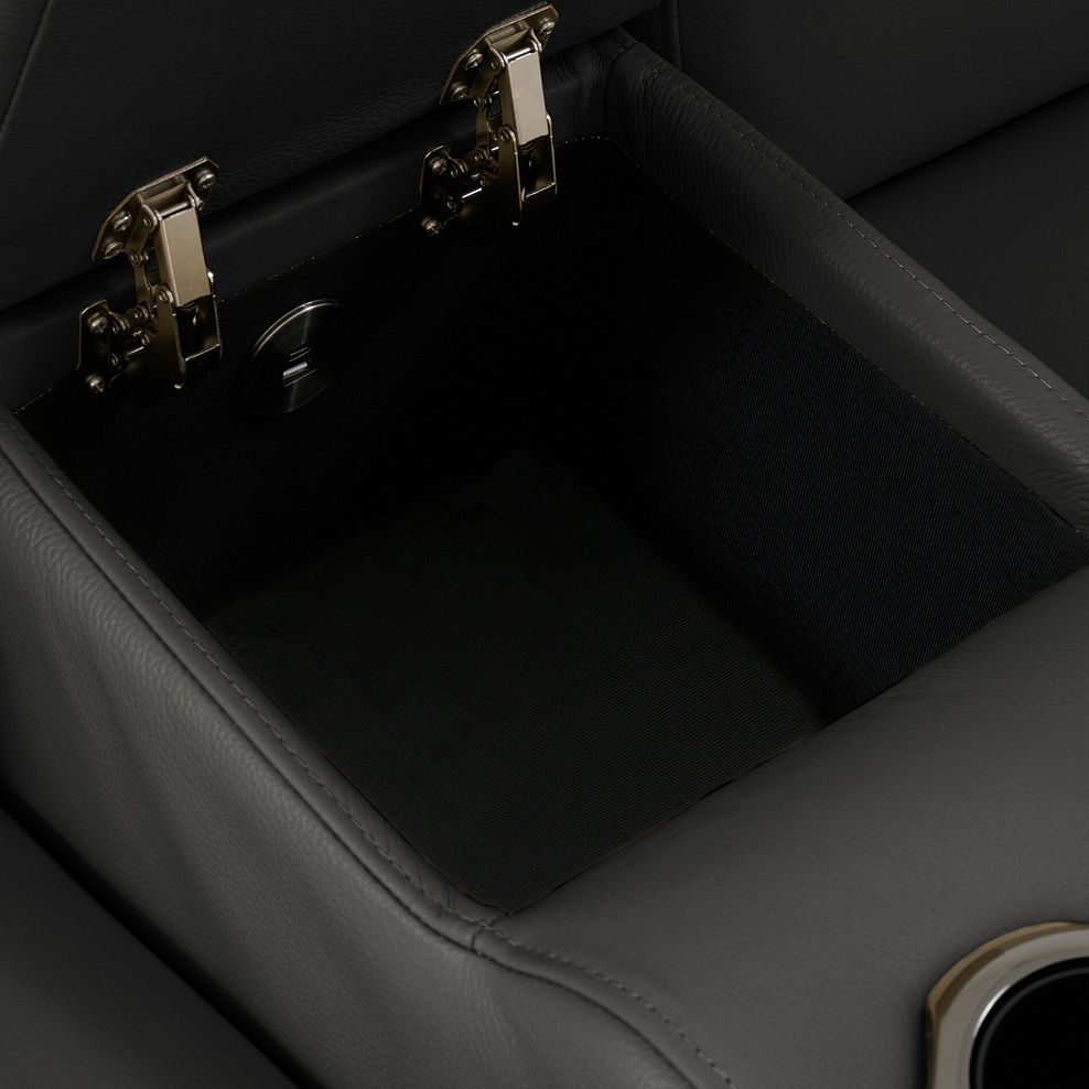 Jarrod 2 Seater Power Recliner with Console in Storm Leather 14