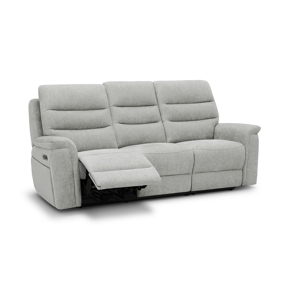 Jarrod 3 Seater Electric Recliner in Darwin Silver Fabric 2